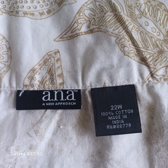 a.n.a Women Size 22w White and Tan Maxi Skirt - Picture 12 of 14